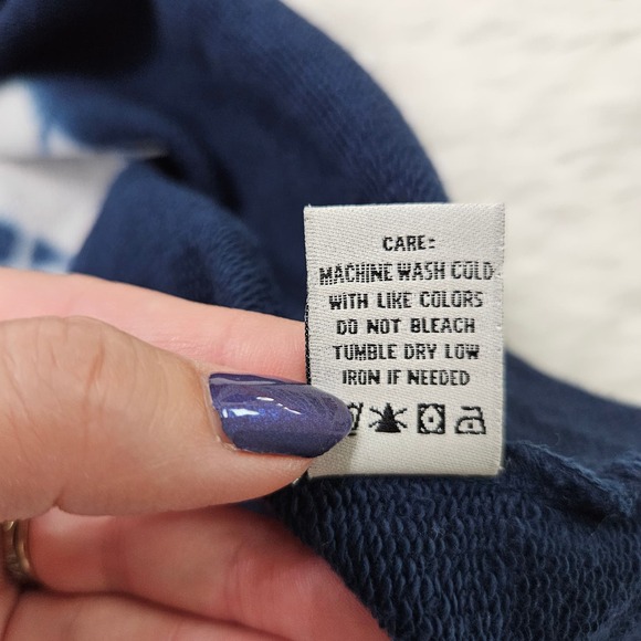 Etica Blue Tie Dye 1/2 Sleeve T-shirt Dress Sz S Boho Beachy Relaxed Casual - Picture 7 of 7